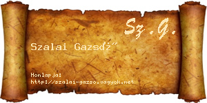 Szalai Gazsó névjegykártya